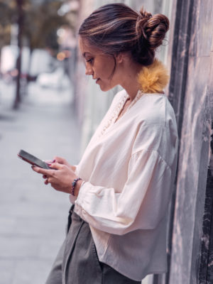 Yellow mobile hanger